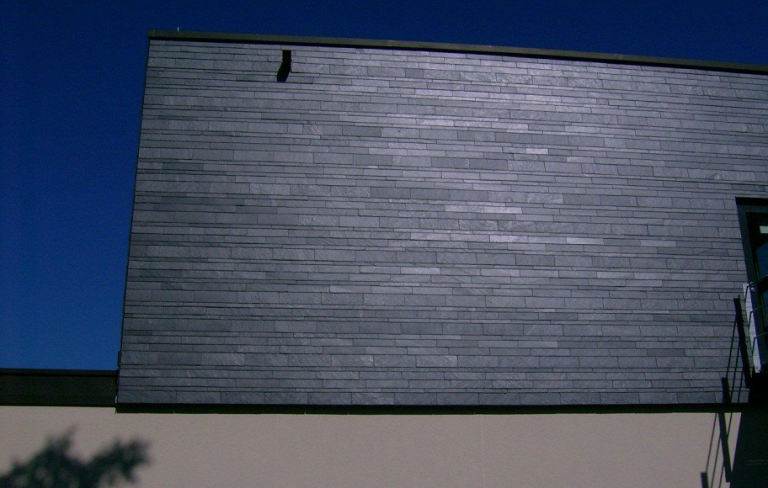 Dynamische Deckung Fassade dunkel