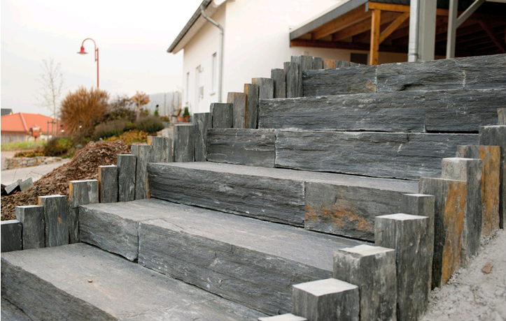 Schieferquarzit-Blockstufen