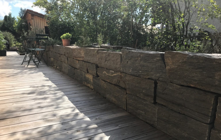 Schieferquarzit Mauerblöcke