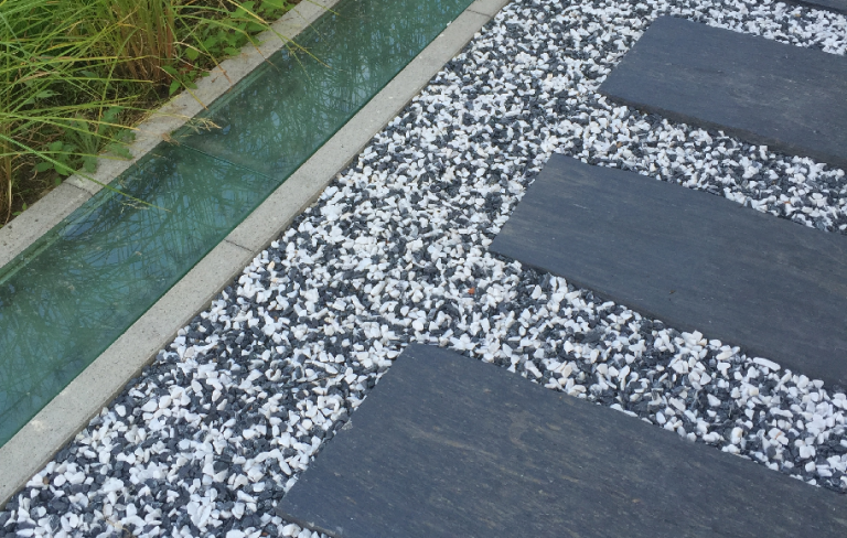 Schiefer quarzit Trittplatten Detail